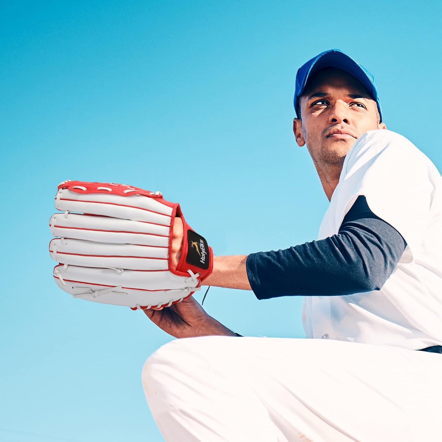 Guante de béisbol, guante de béisbol y sóftbol, diseño ergonómico, guante de béisbol cómodo y duradero para niños, jóvenes y principiantes