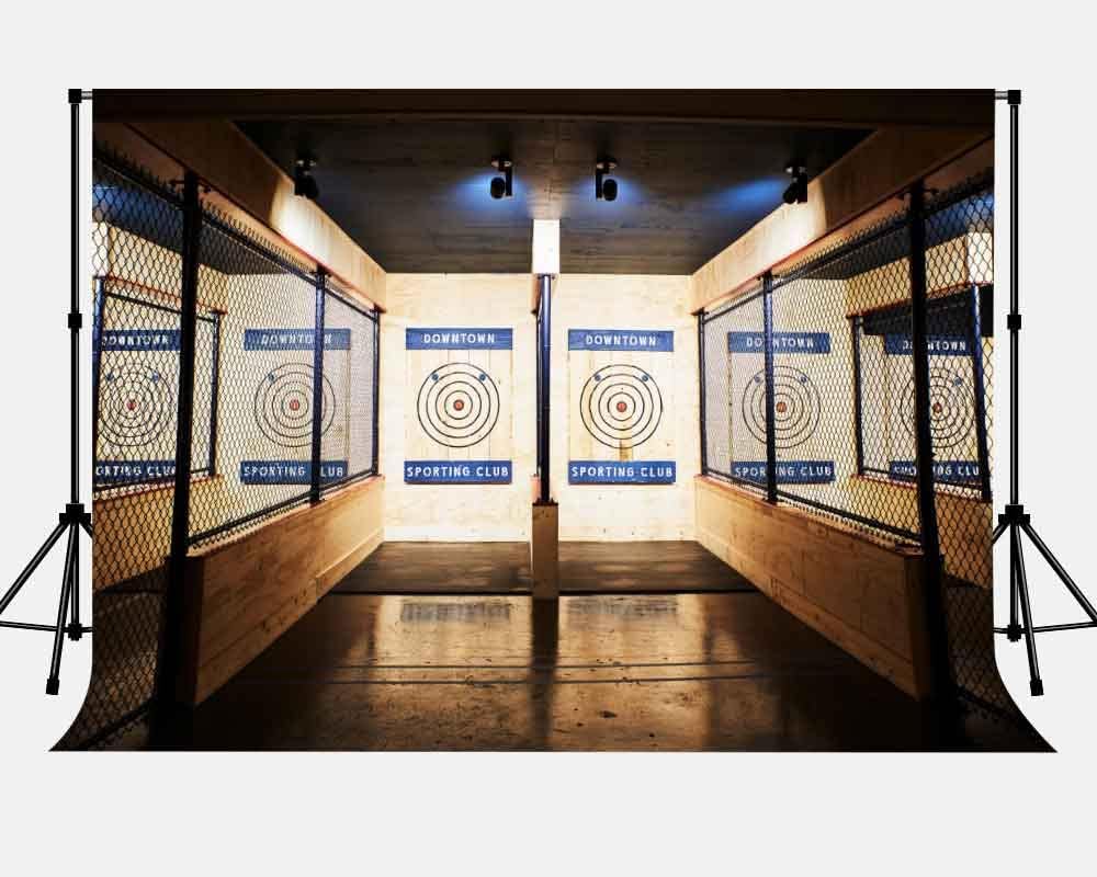Telón de fondo de campo de tiro, 9x6ft2.7×1.8m nuevo vinilo, fondo de fotografía de pistola objetivo, suministros de decoración de fiesta temática,