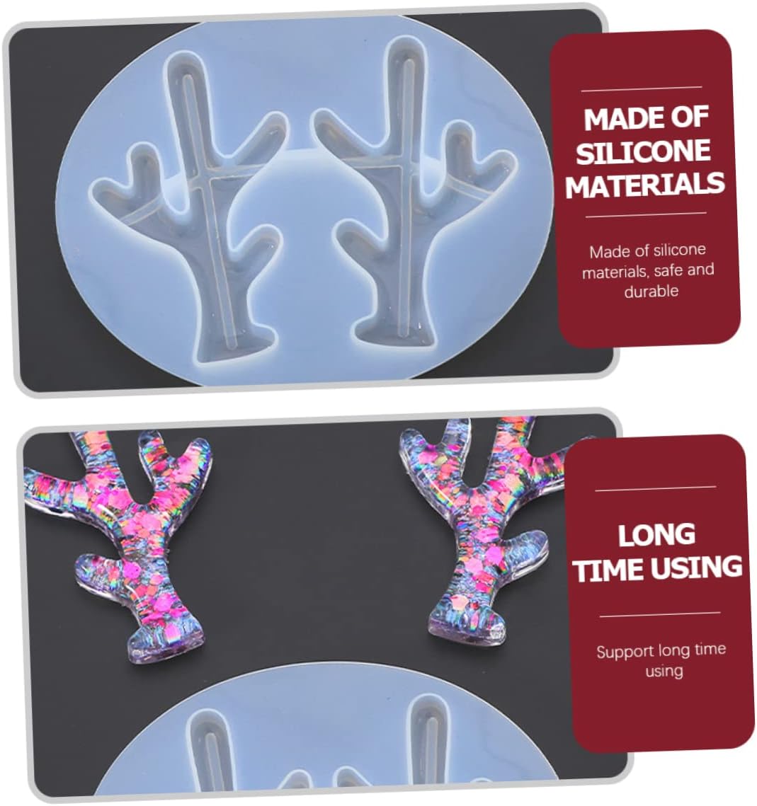 VILLCASE 9 piezas de moldes de cuernos con joyas para el cabello, moldes de silicona, moldes de tuile, suministros de fabricación de joyas de