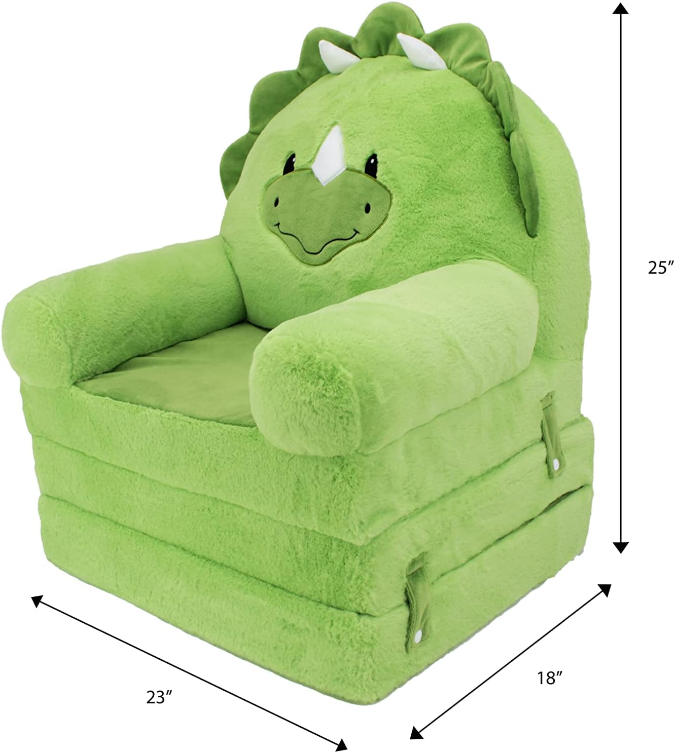 Soft Landing Elite Seat Asiento de sofá de felpa convertible exclusivo de Tienda, Dinosaurio