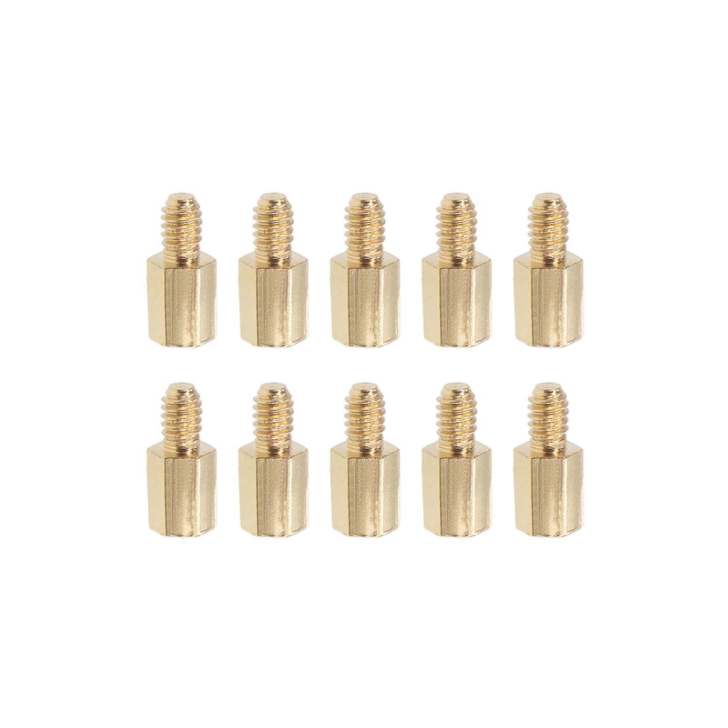 YOKIVE 10 tornillos de separación M2, separadores hexagonales de latón para PCB, mantienen la altura consistente, ideal para placa base (tono