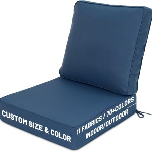 Lokex Cojines para muebles de patio, tamaño personalizado, duraderos e impermeables, cojines de asiento profundo para patio, doble tubería, cojín Lokex Cojines para muebles de patio, tamaño personalizado, duraderos e impermeables, cojines de asiento profundo para patio, doble tubería, cojín