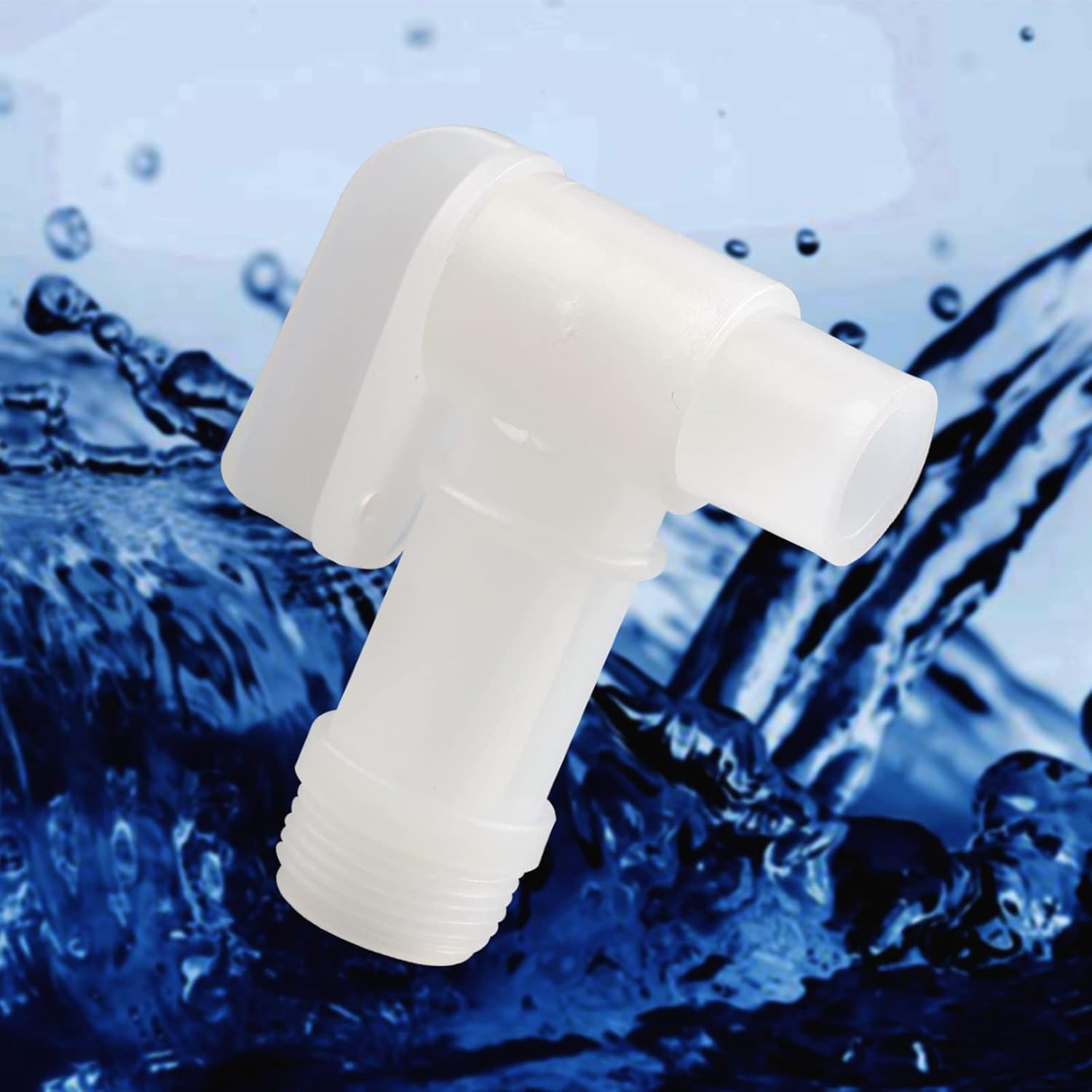 8 grifos de barril macho de 34 pulgadas para jarras de agua de 5 galones, grifo de tambor de plástico, grifo de agua de repuesto (blanco)