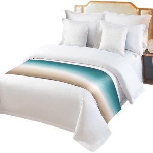 Smile Sunflower Bed Runner Scarf Teal Green Khaki Gradient Bedding Scarf Decorative Bed Runners Cover for Home Bedroom Hotel Wedding Room Bed Scarf Smile Sunflower Bed Runner Scarf Teal Green Khaki Gradient Bedding Scarf Decorative Bed Runners Cover for Home Bedroom Hotel Wedding Room Bed Scarf