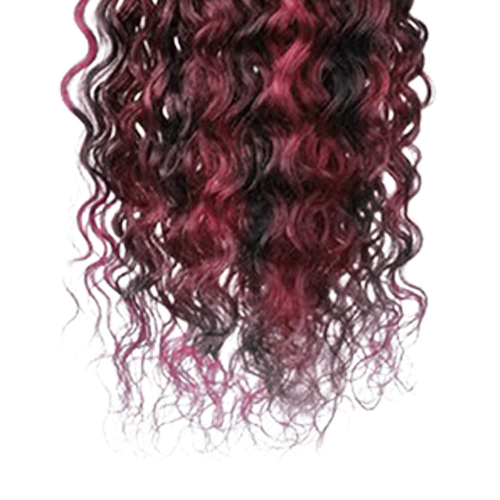 Paquetes de cabello humano con reflejos de 24, 26, 28 pulgadas, paquetes 99j P1B99J, paquetes rizados, paquetes de cabello humano brasileño 8A Remy,