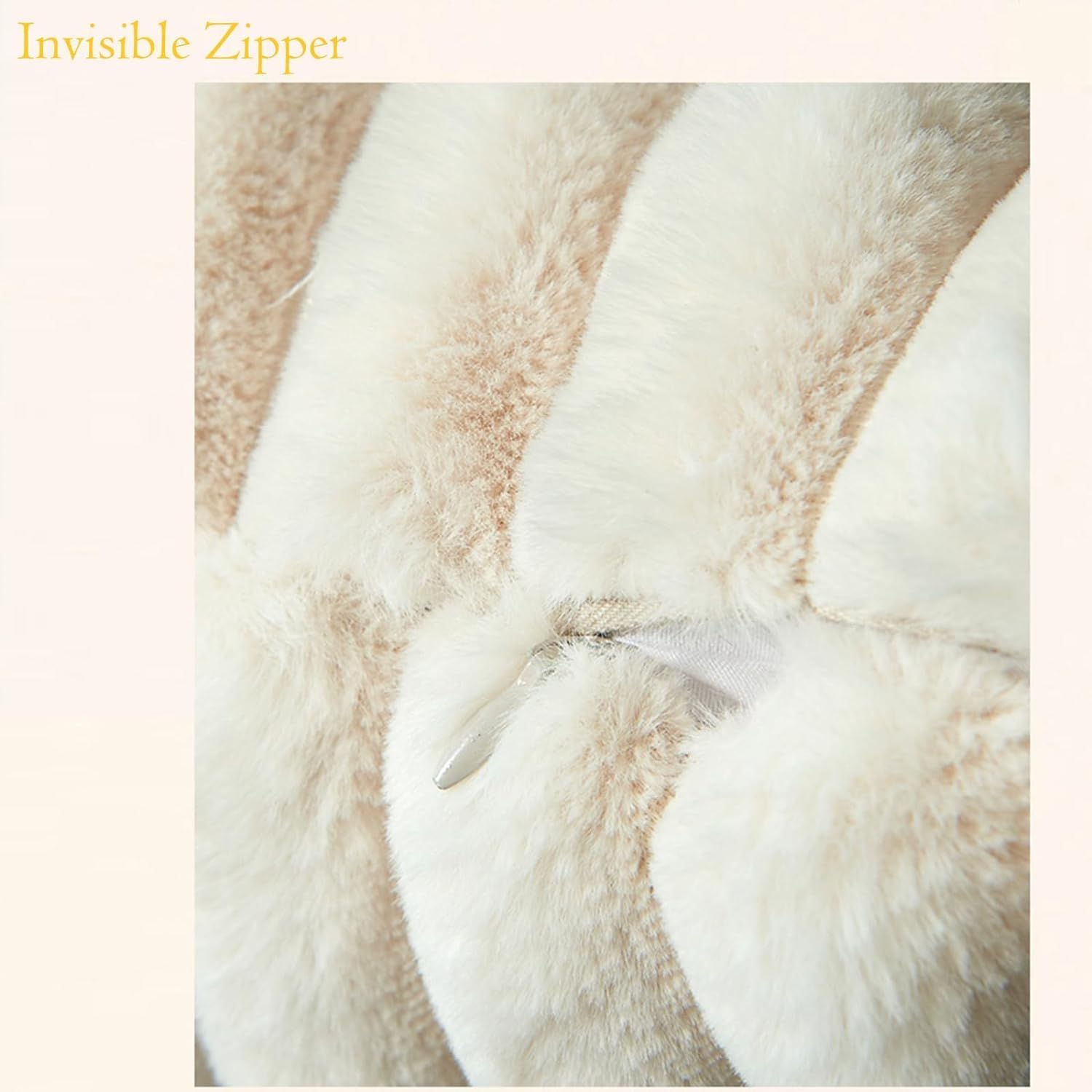 Fundas de almohada lumbar de piel sintética de 14 x 36 pulgadas, color blanco crema, suave, decorativa, funda de almohada lumbar, lujosa funda de