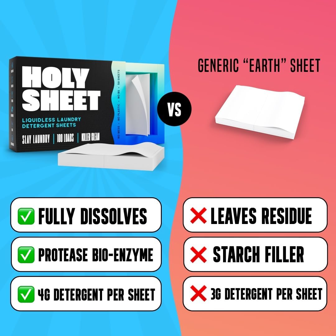Hojas de detergente para ropa, ecológicas y respetuosas con el medio ambiente, sin jarra de plástico, premedidas, potencia concentrada, hoja