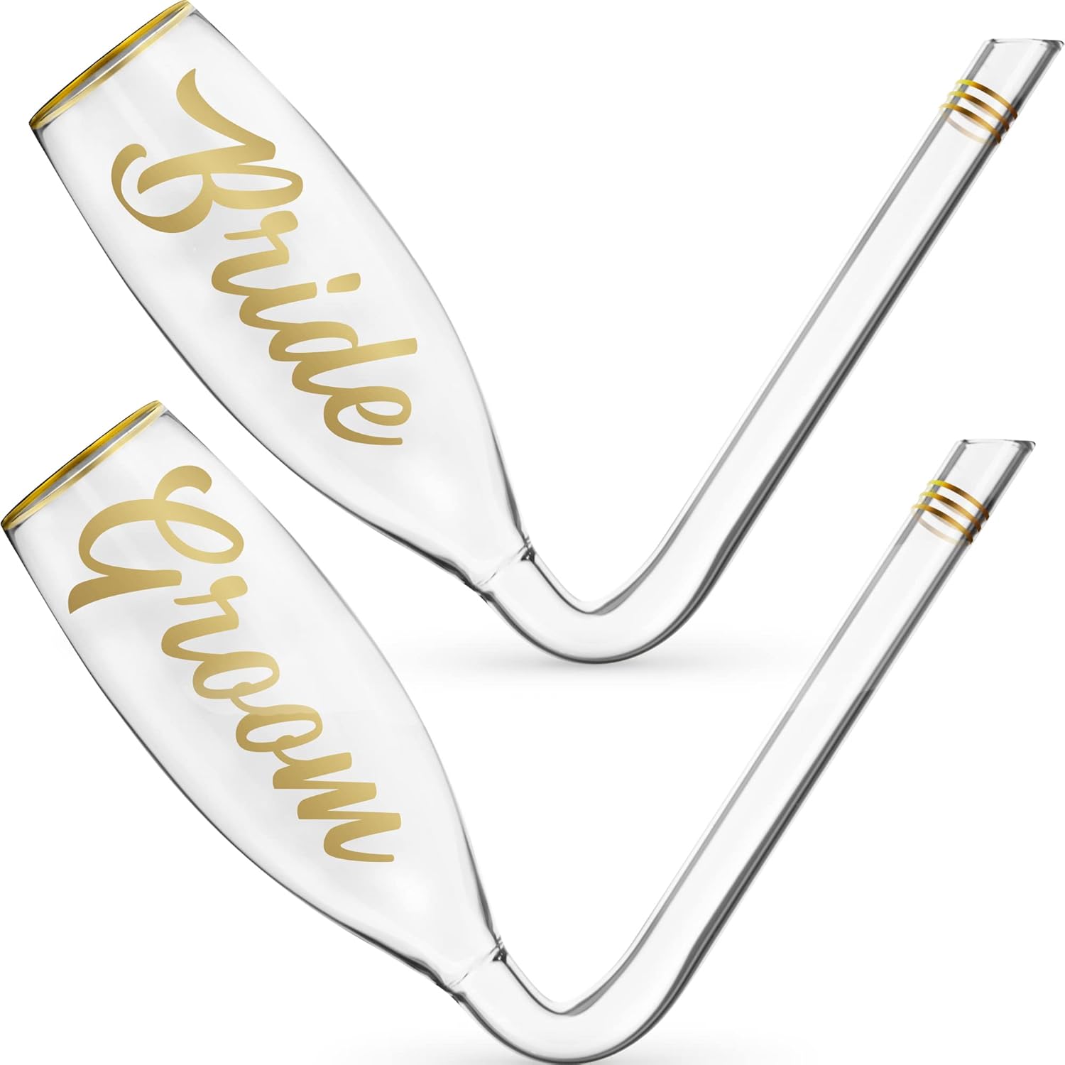 Chambong Copas de champán para novios (6 onzas)  Copas de brindis de boda para señor y señora, copas de champán para celebraciones de boda, copas de