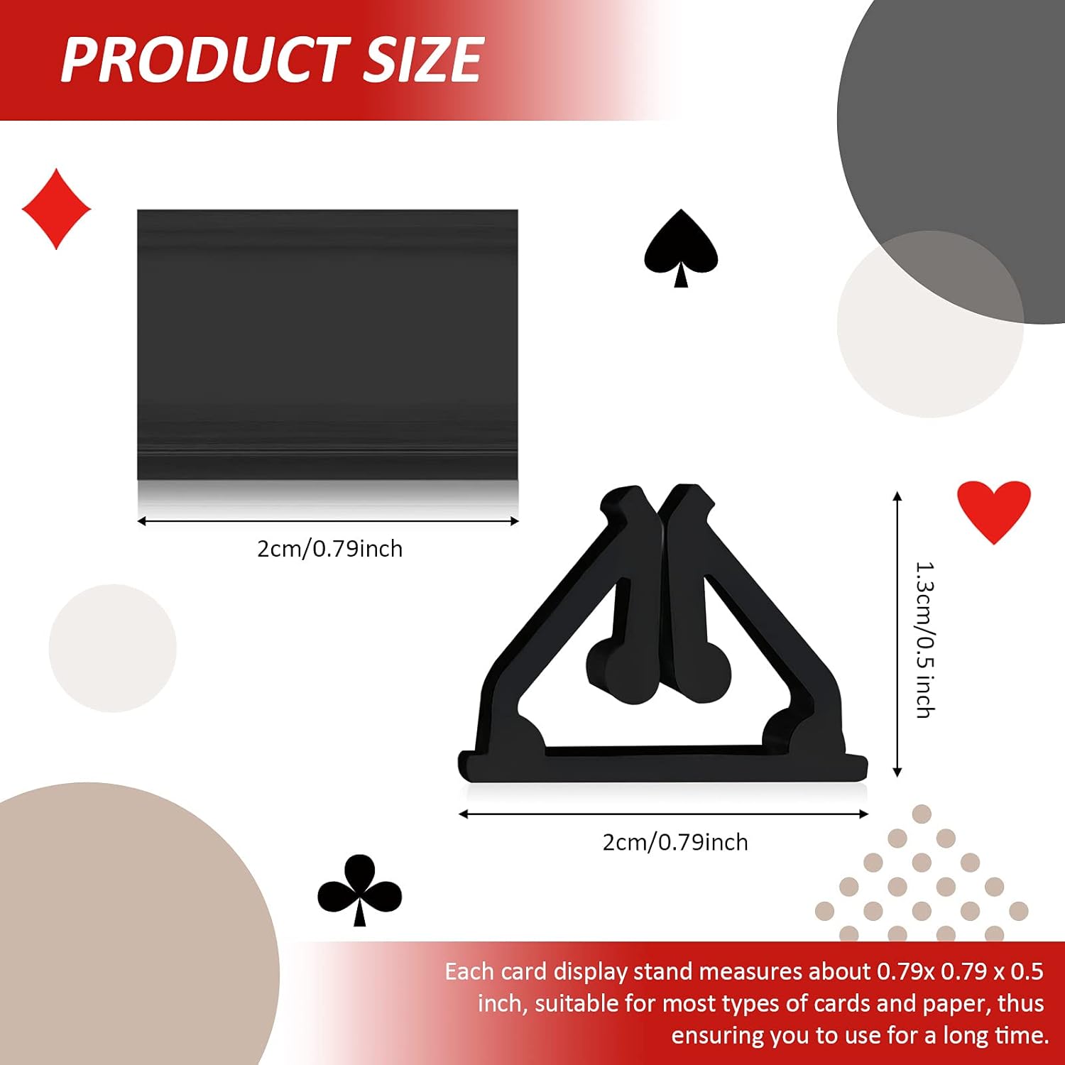 30 soportes para tarjetas de juego, soportes de plástico para tarjetas, soporte de juegos de mesa para juegos de fiesta (negro)