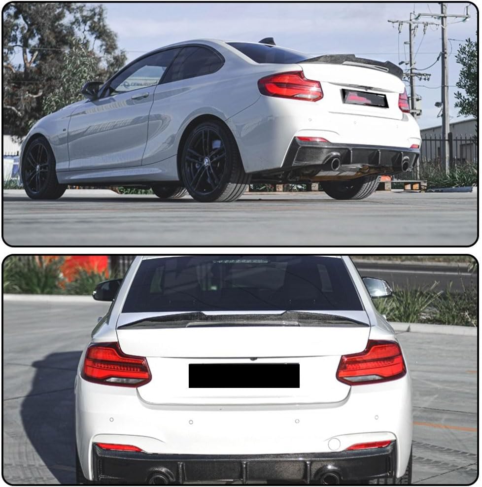 MCARCAR KIT Alerón de maletero de fibra de carbono real para BMW Serie 2 F22 Coupé y F87 M2 2014-2021 Tapa trasera Highkick Tail Wing Lip 220i 228i