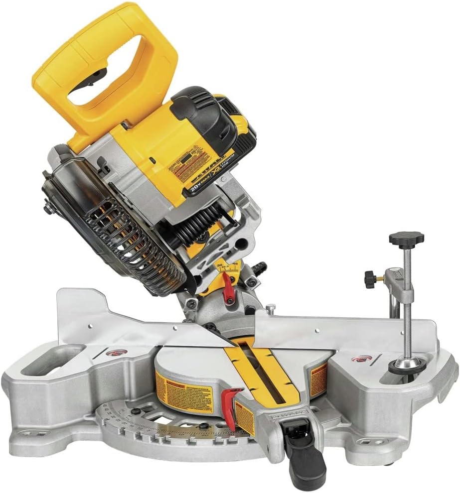 Dewalt DCS361M1-DCB204-2-BNDL 20V MAX XR Kit de sierra ingletadora deslizante inalámbrica de iones de litio cepillado de 7-14 pulgadas con paquete