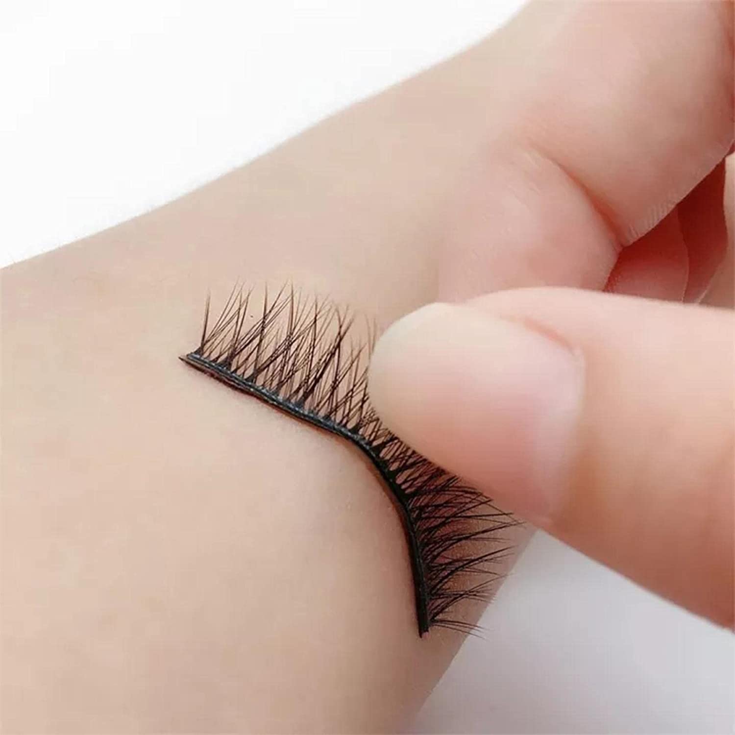 50 tiras de pestañas autoadhesivas para cómodas pestañas postizas, suministros de extensión de pestañas, pestañas postizas, sin pegamento, pestañas