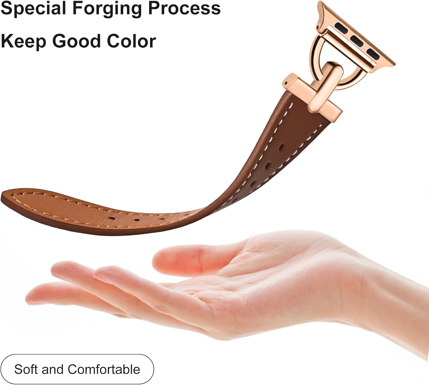 Correas de cuero de diseñador compatibles con Apple Watch Band de 1.49, 1.57, 1.61, 1.65, 1.73, 1.77 y 1.77 pulgadas, correa de cuero elegante y