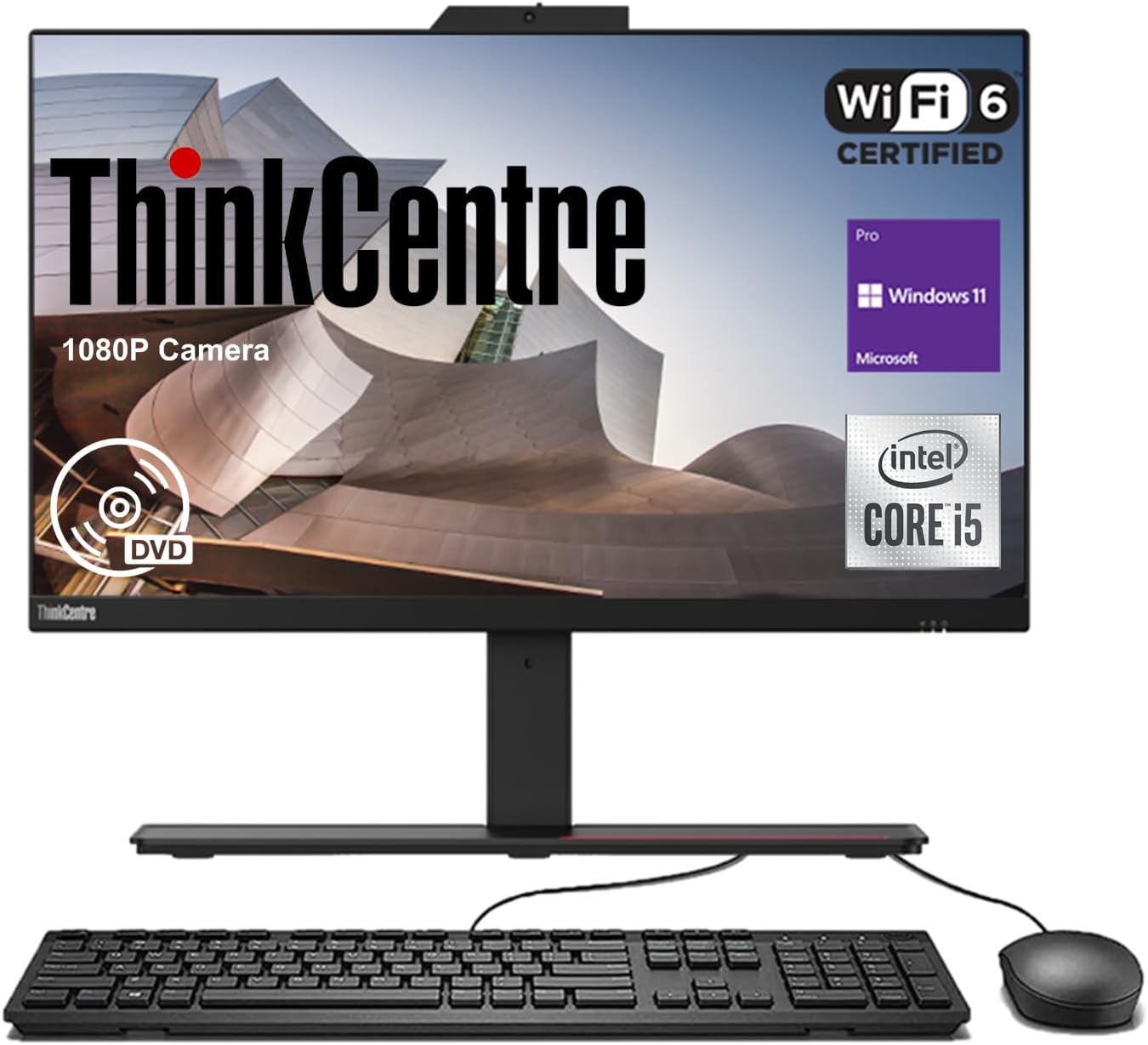 Lenovo ThinkCentre M90a Business – Escritorio todo en uno, pantalla FHD IPS de 23.8 pulgadas, Intel Core i5-10500, Wi-Fi 6, 16 GB de RAM, SSD de 512