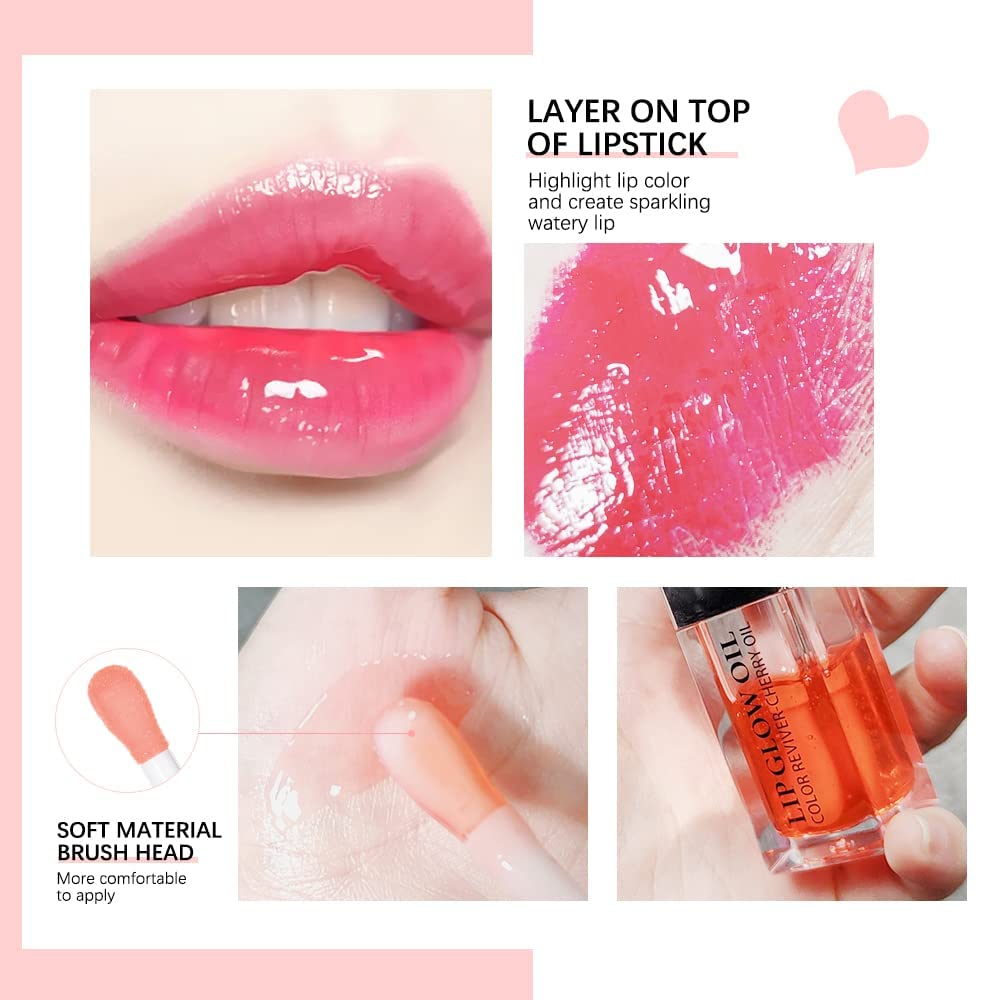 Aceite hidratante que brilla para labios, aceite hidratante que brilla los labios, aceite nutritivo brillante y transparente, aceite de labios
