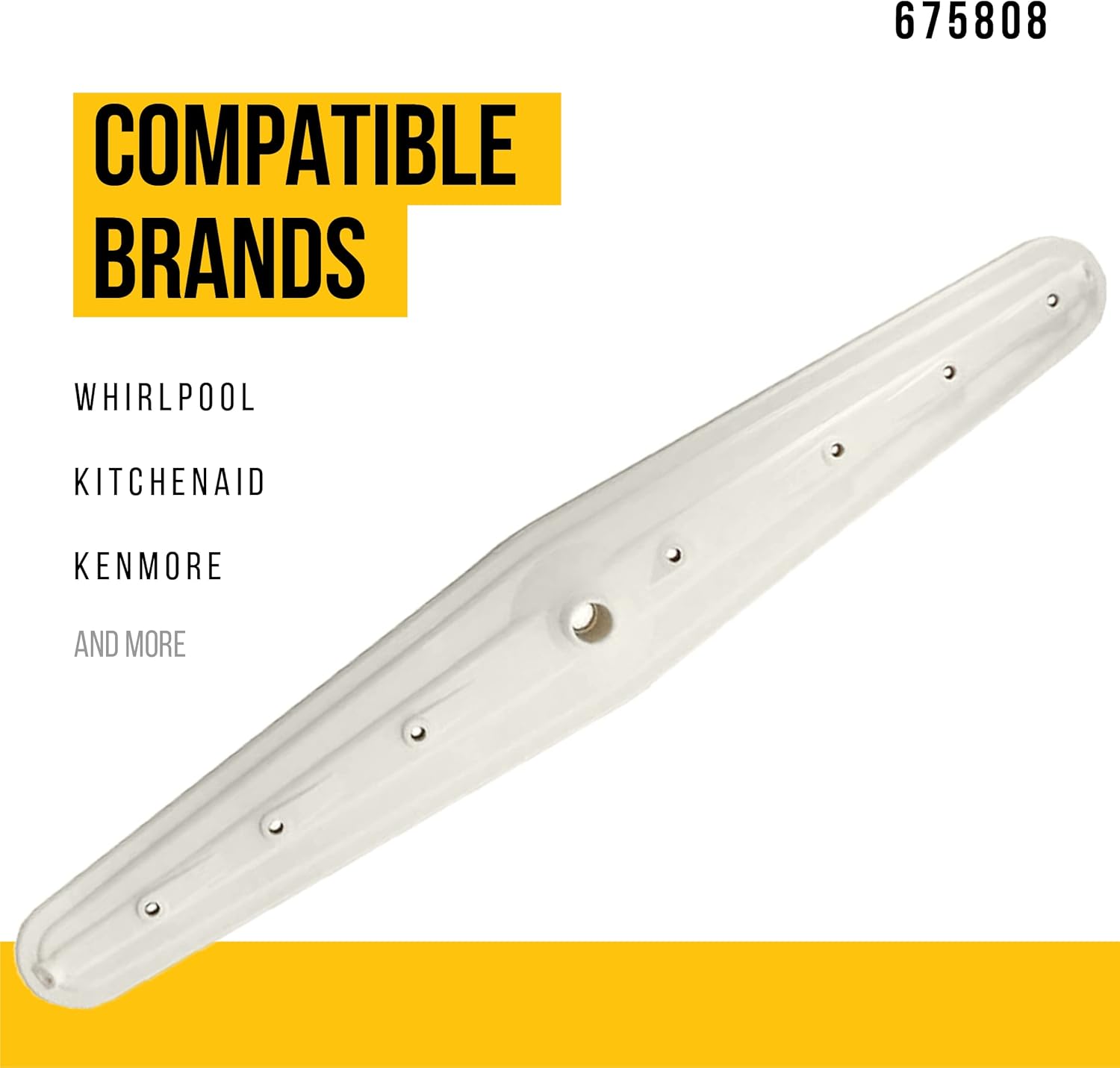 675808 Kit de brazo de pulverización medio  Compatible con piezas de lavavajillas Whirlpool KitchenAid Kenmore  Sustituye a AP3115182 AH382824