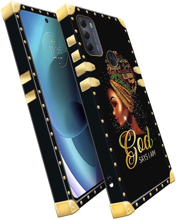 Funda para Motorola Moto G Power 2022, hermosa funda cuadrada para niñas y mujeres, de metal de lujo, decorativa, suave TPU, resistente a las caídas