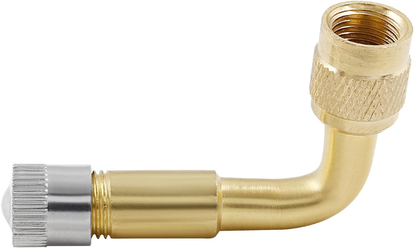 2 extensores de vástago de válvula, extensiones de vástago de válvula de metal de 90 grados, extensión de vástago de válvula de neumático compatible
