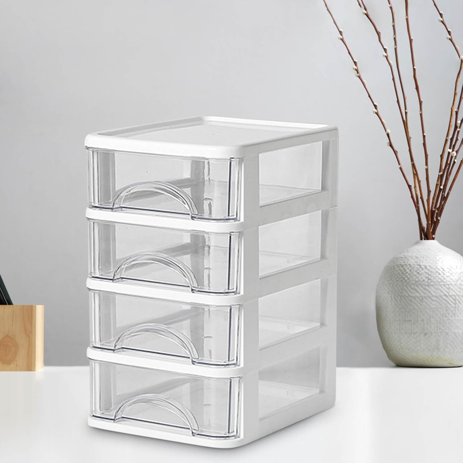 Mini organizador de escritorio, cajón de plástico, almacenamiento de suministros de oficina, cajones de almacenamiento, accesorios de escritorio de