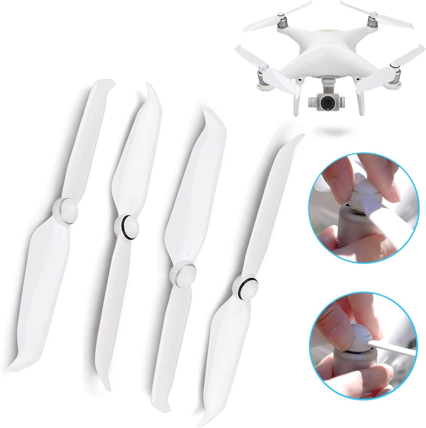 4 hélices de bajo ruido de liberación rápida compatibles con DJI Phantom 4 SeriesPhantom 4 ProPro+ V2.0Phantom 4 Advanced