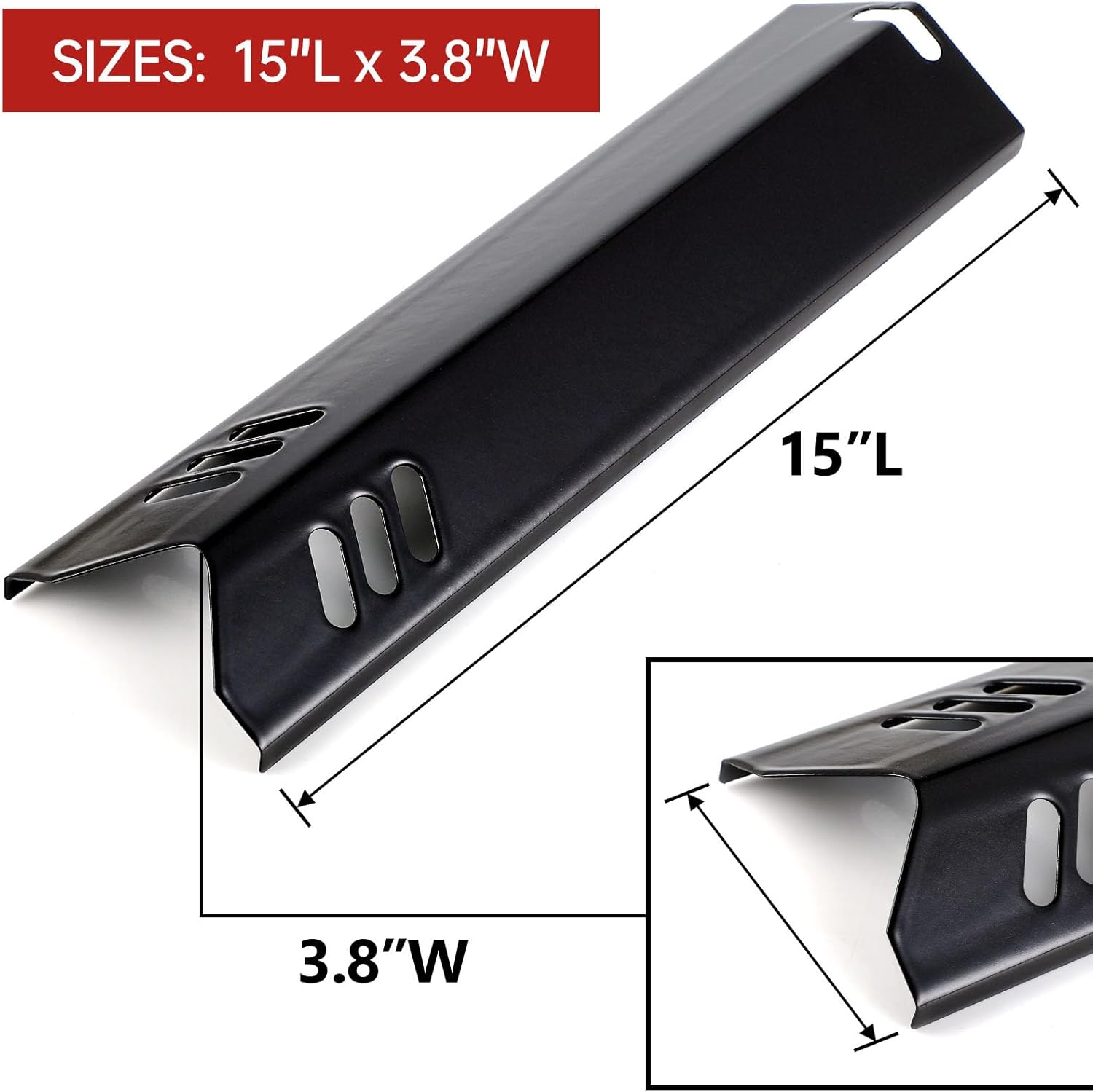 Placas de calor para parrilla Dyna-Glo  Piezas de repuesto de parrilla de acero de porcelana de 15 pulgadas para parrilla Dyna-Glo, Backyard y