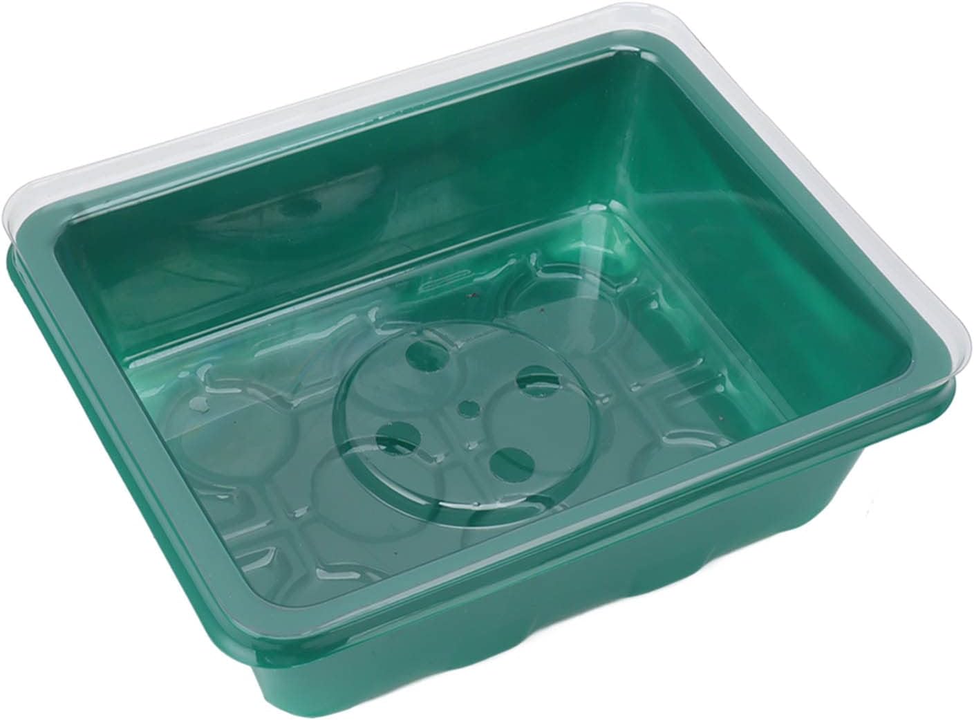 TOPINCN Seed Starter Tray, Garden Seedling Tray Transparent Cover Botton Drain Hole for Horticulture (12 Holes)