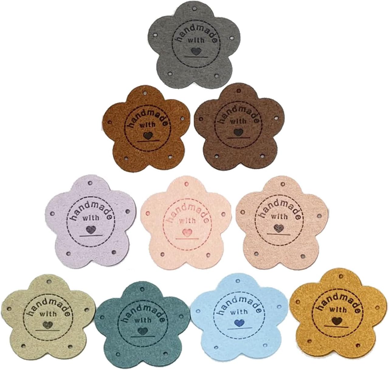 40 etiquetas de piel sintética, etiqueta hecha a mano para coser en la etiqueta, hecha a mano en relieve, para bricolaje, jeans, bolsas, zapatos,