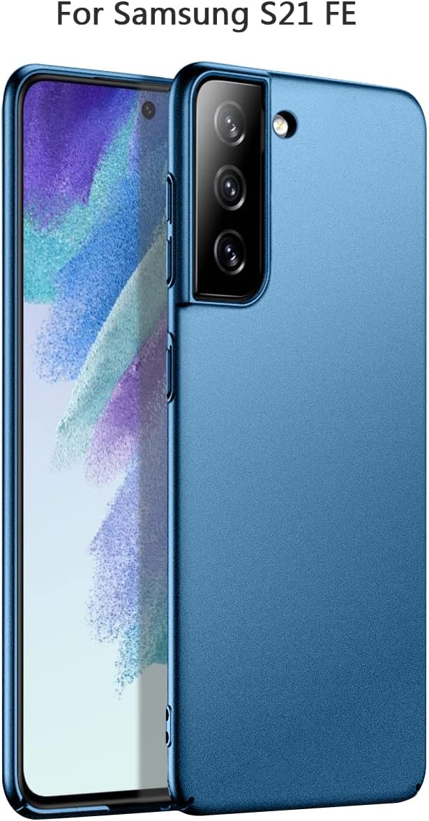 Bastmei Funda para Samsung Galaxy S21 FE 5G, extremadamente ligera, ultra ligera, súper delgada, protección de cámara, carcasa de PC dura para