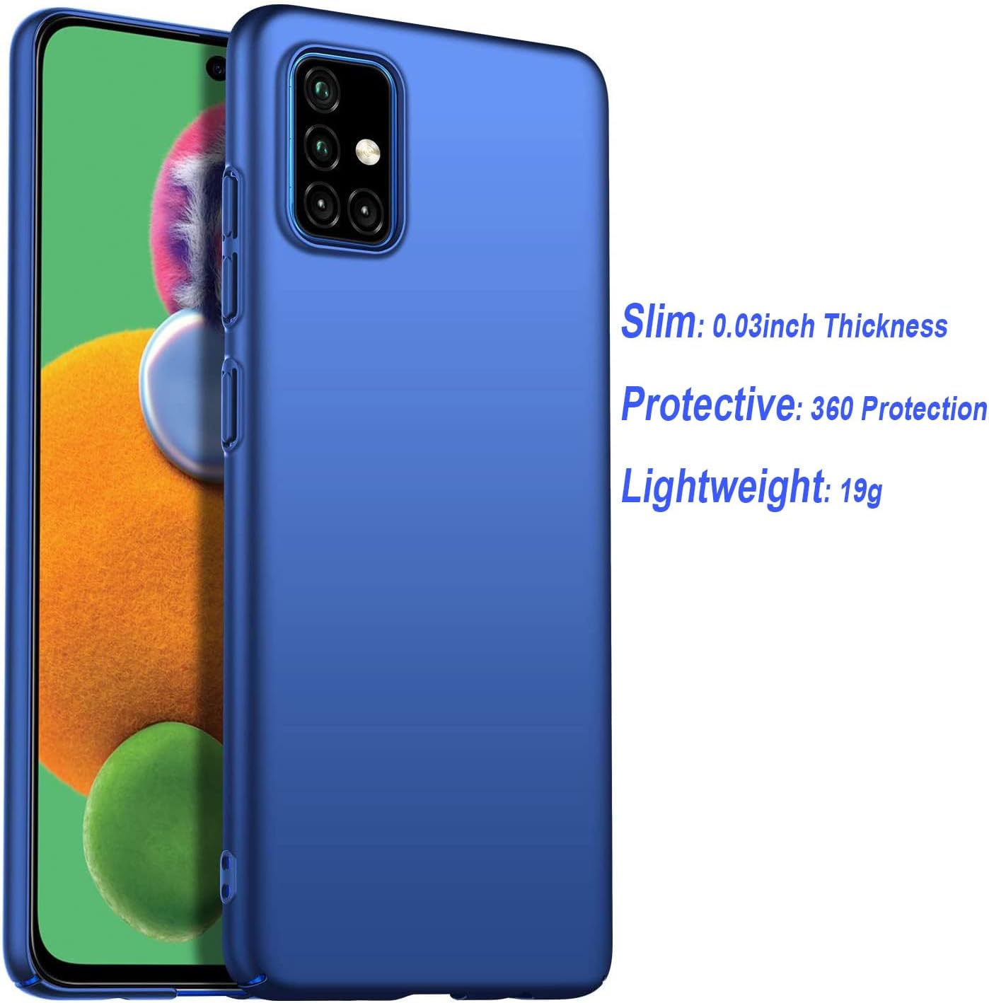 Funda protectora delgada para Samsung Galaxy A51 4G, protección contra arañazos, deslizamiento, caída, huellas dactilares, mate, para Samsung Galaxy