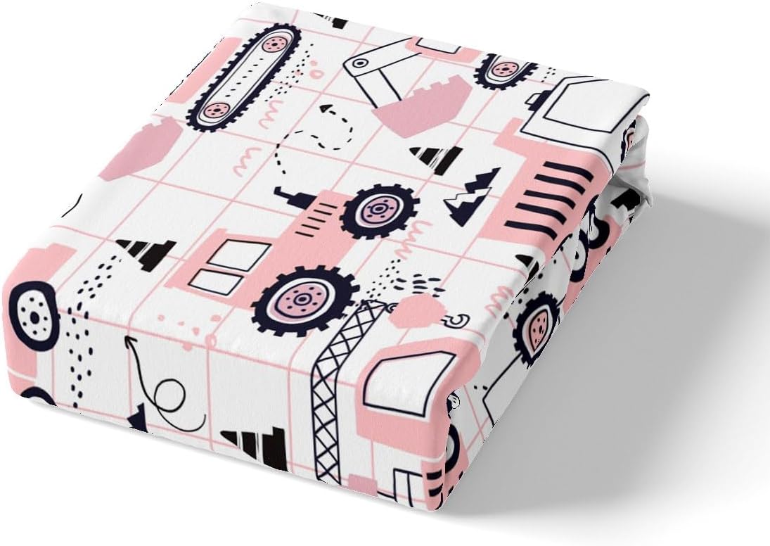 Feelyou Sábana bajera ajustable de construcción para niños, equipamiento para niños, camiones, juego de ropa de cama para excavadora, tractor, juego