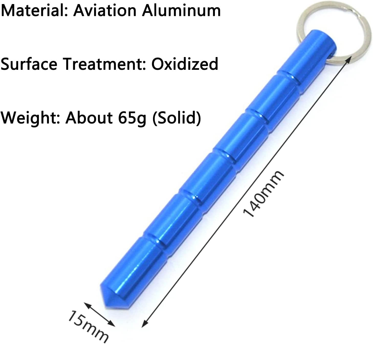 Aluminum Portable Keychain with Keyring for Men and Women