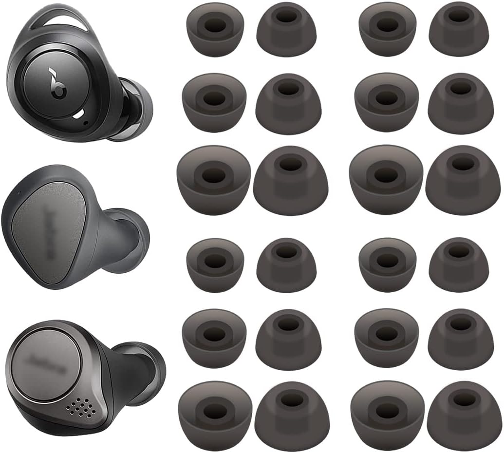 12 pares Compatible con las almohadillas Anker Soundcore Life & Liberty Series, LMS agujero interior de 0.157 pulgadas de repuesto de silicona de