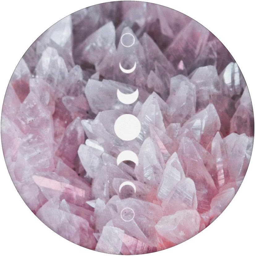 Bohemian Moon Phase Lunar Cycle Boho Crystal Quartz Gift PopSockets Grip and Stand para teléfonos y tabletas