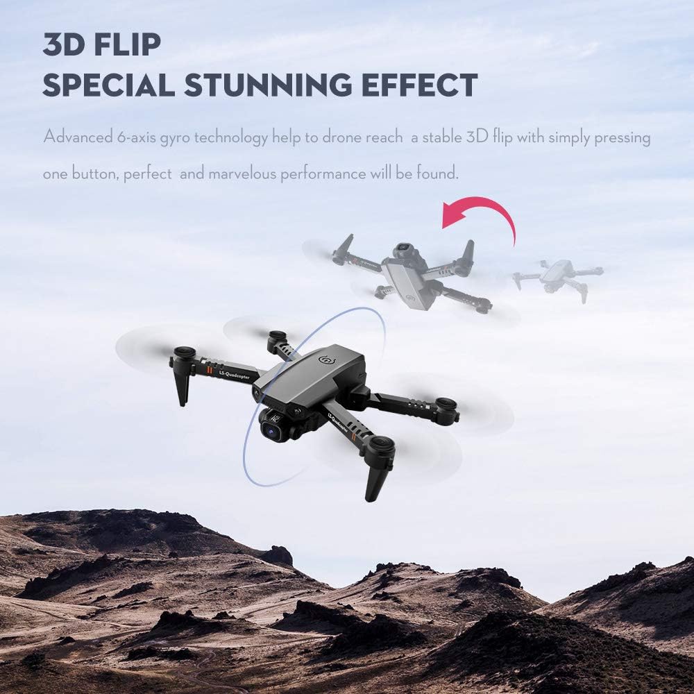 GoolRC Drone RC con cámara 4K Drone Dual Camera LS-XT6 Track Flight Sensor de gravedad gesto Foto Video Altitud Hold Modo sin cabeza RC Quadcopter
