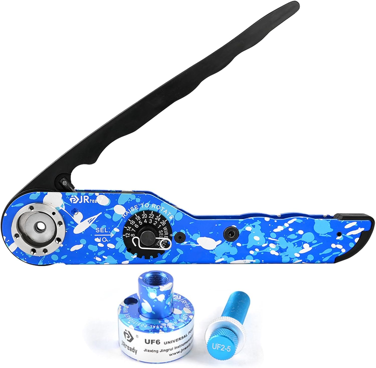 JRready ST2142 Kit de herramientas de prensado NUEVO ASF1 M22520 1 01 crimpado 12 16 20 tamaño Cerrado barril trabajo con UF6 UF2 5 Posicionador
