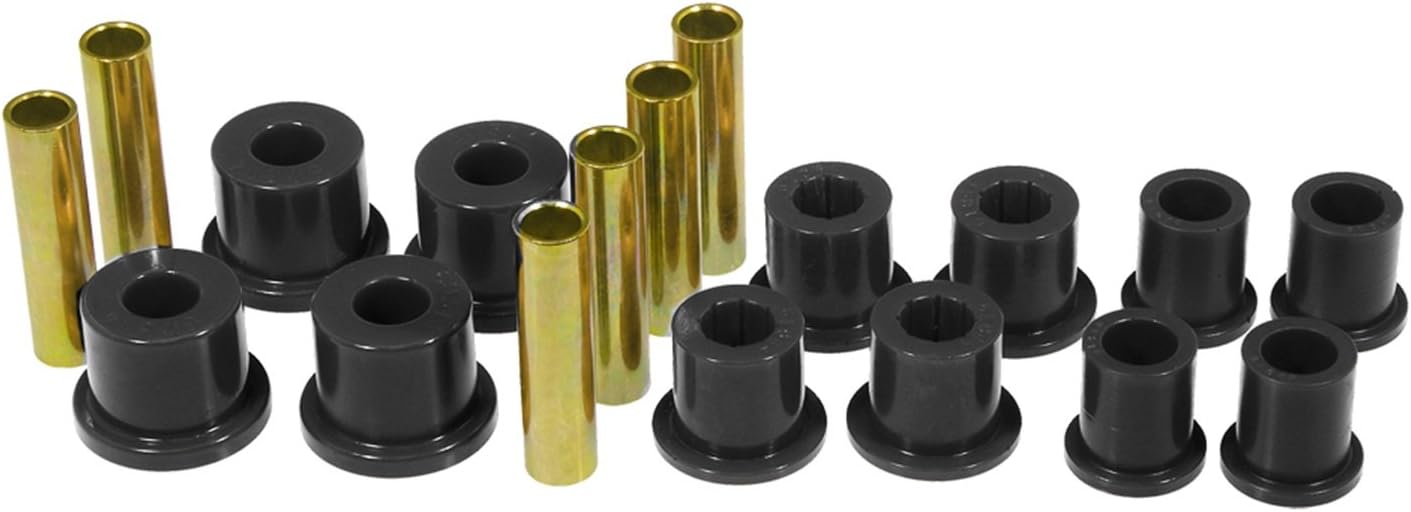 Prothane 6-1018-BL Kit de buje de resorte trasero negro y grillete