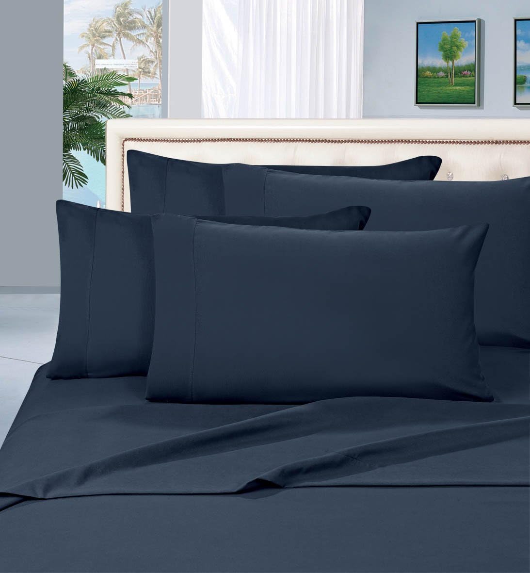 Celine Linen Juego de sábanas de lujo de 3 piezas de 1800 hilos, resistente a las arrugas y a la decoloración, bolsillo profundo de hasta 16