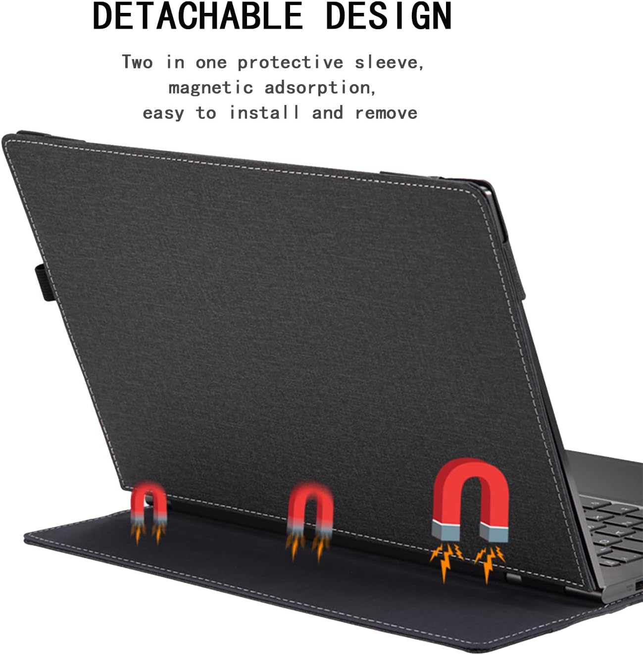 Funda para portátil Dell Inspiron 16 Plus 7630 7620 7610 Pro 5620 5630 5625 y Vostro 5630 5620 7620, piel sintética, 2 en 1, con soporte para