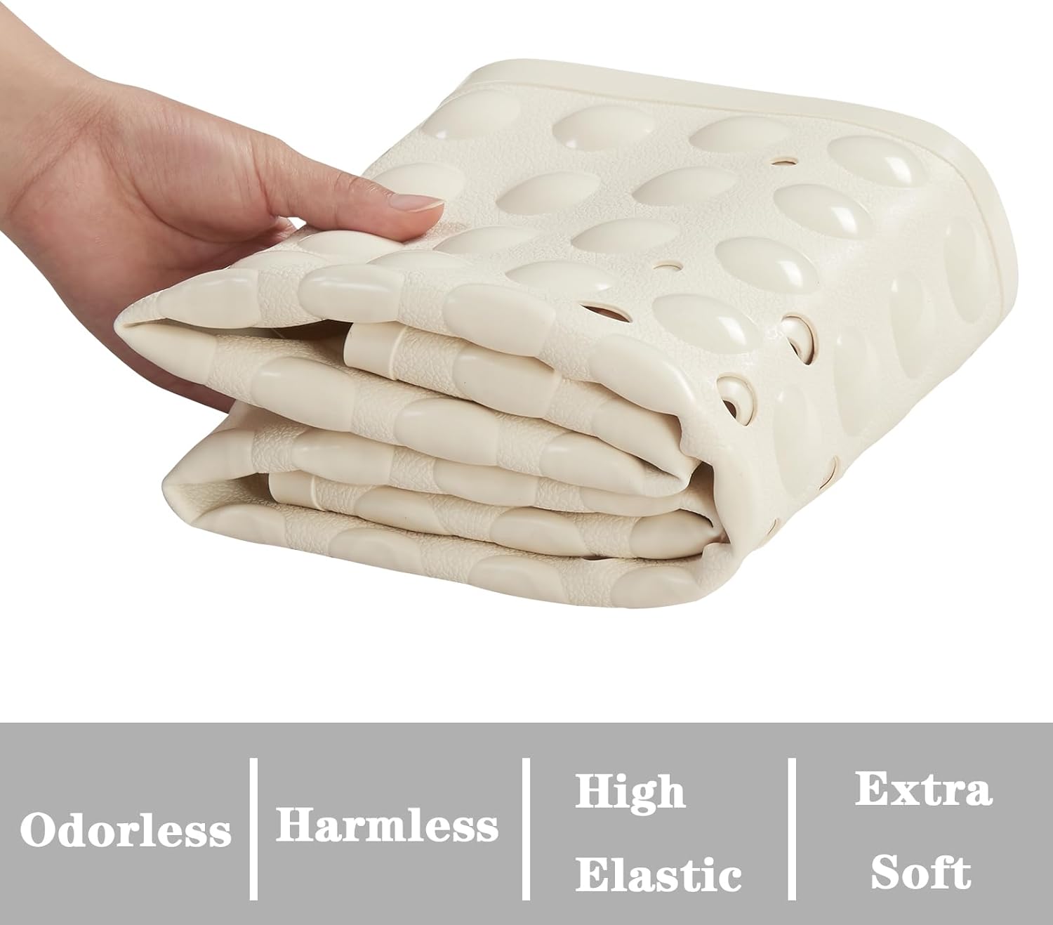 YANZIFLY Alfombra de bañera para ducha Alfombrilla de baño de silicona suave de 16 x 40 pulgadas, antideslizante con ventosas, alfombrilla para baño