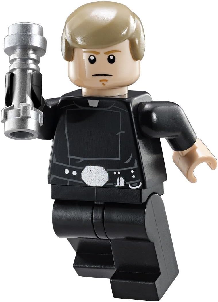 LEGO Minifigura de duelo final de Star Wars – Luke Skywalker con mano negra y sable de luz (75093)
