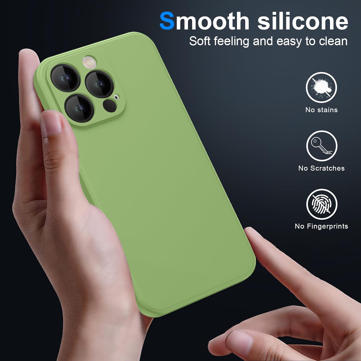 CMYFUTNG Funda para iPhone 13 Pro Max, silicona líquida de alta calidad sedosa al tacto, protección de la cámara, forro de microfibra suave