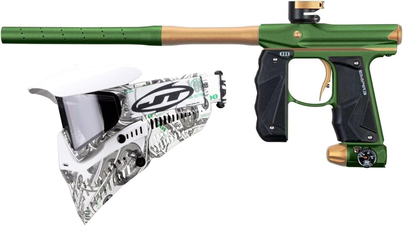 Empire Mini GS – Marcador electrónico para pistola de paintball con lentes JT Spectra Proflex LE de impresión de 100 dólares