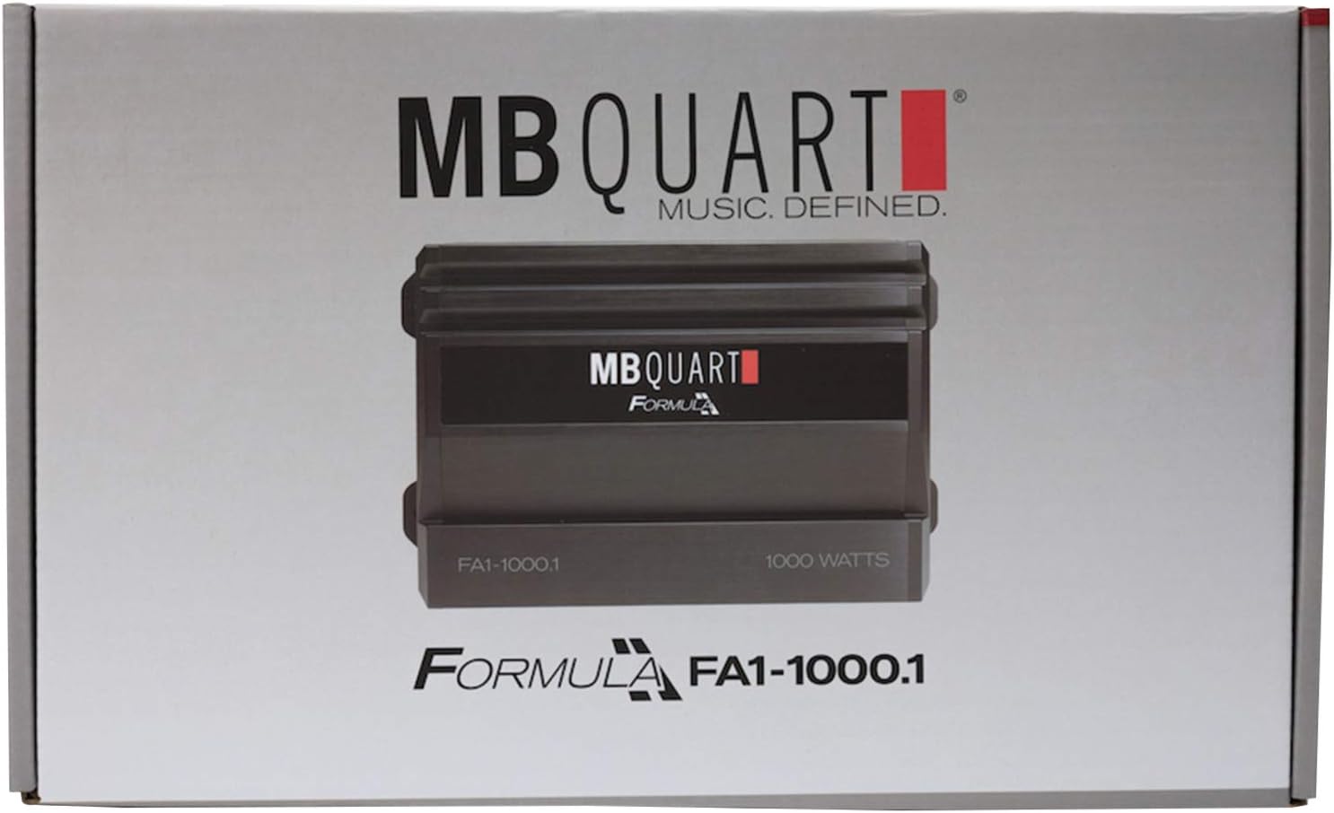MB Quart FA1-1000.1 Amplificador de audio para automóvil de canal mono (negro) – Amplificador clase SQ, 1000 vatios, estable de 1 ohmio, cruce