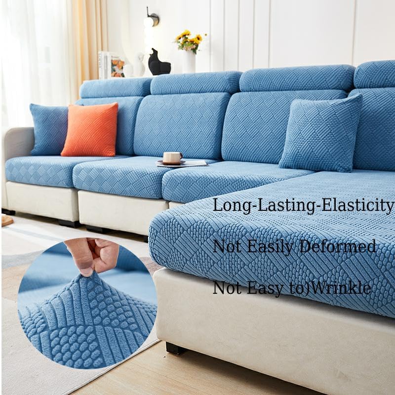 APEXBOUND Fundas mágicas para sofá, funda para sofá chaise lounge, fundas de sofá resistentes en forma de L, protector elástico antideslizante de