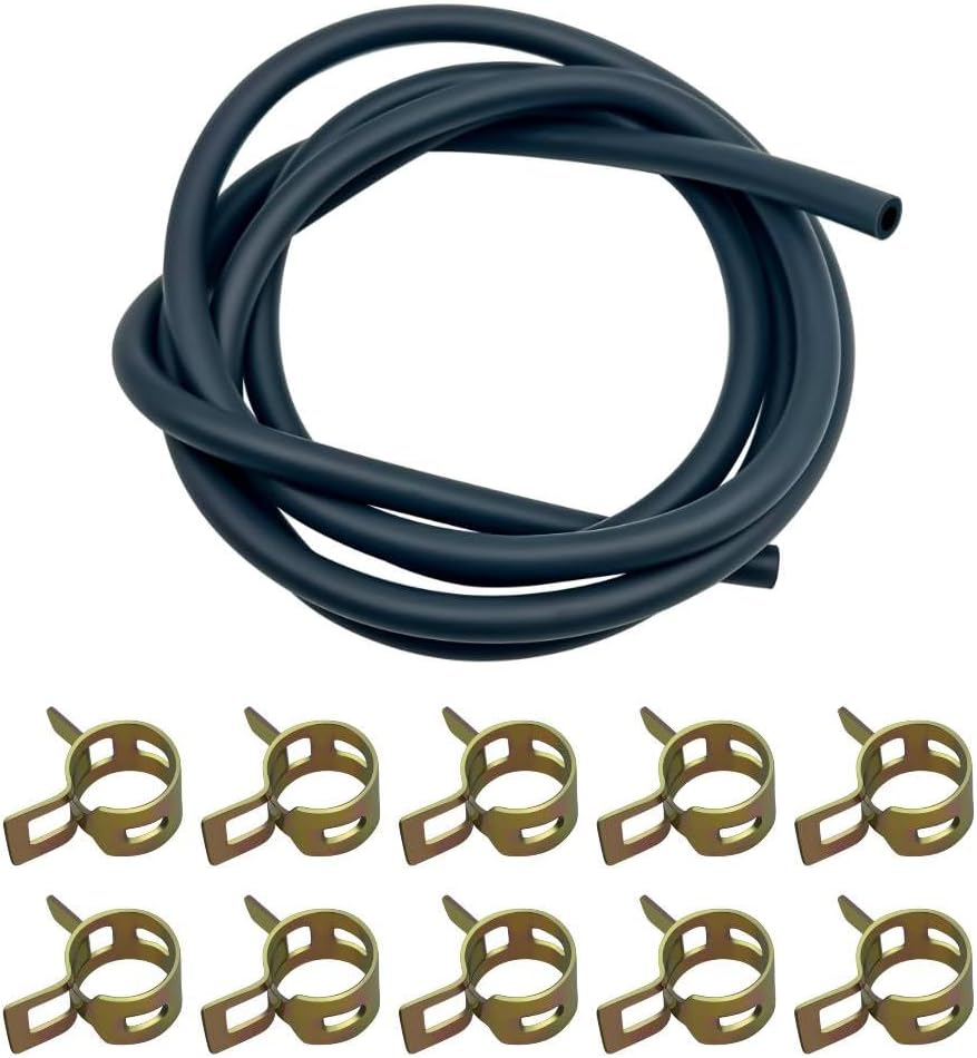 Juego de manguera de línea de combustible 316 con 10 abrazaderas de tubo de gas de goma para ATV Go-carts Mini Bicicletas 196cc 212cc 6.5hp 5.5hp