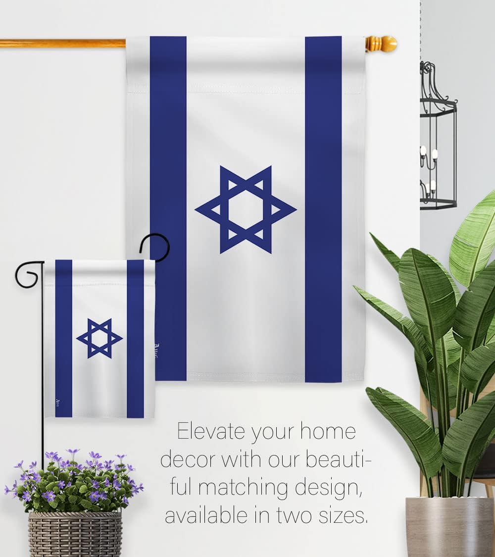Bandera de Israel Bandera de Israel 2 piezas de bandera de arte de pared para habitación, patio, césped, jardín, tapiz interior al aire libre,