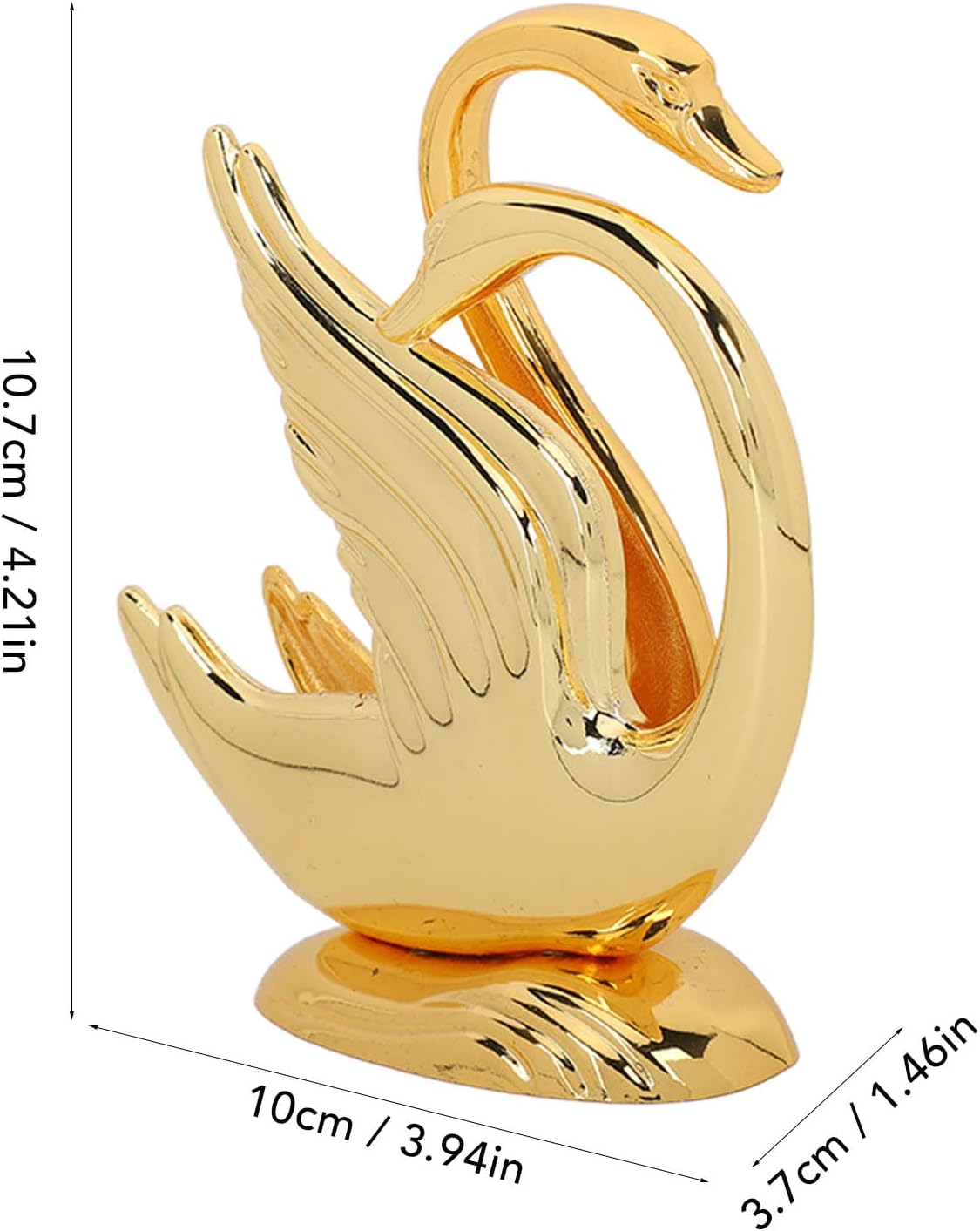 Servilleteros dorados, soporte de servilleta de cisne de metal inoxidable, elegante soporte de servilleta de mesa moderno dorado, soporte