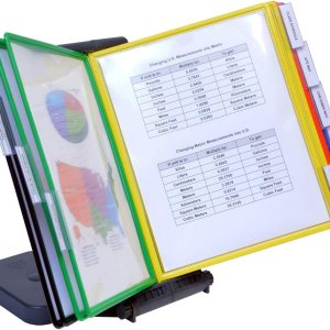 Ultimate Office AdjustaView – Organizador de referencia de escritorio de 10 bolsillos con bolsillos de fácil carga y base pesada compacta para Ultimate Office AdjustaView – Organizador de referencia de escritorio de 10 bolsillos con bolsillos de fácil carga y base pesada compacta para