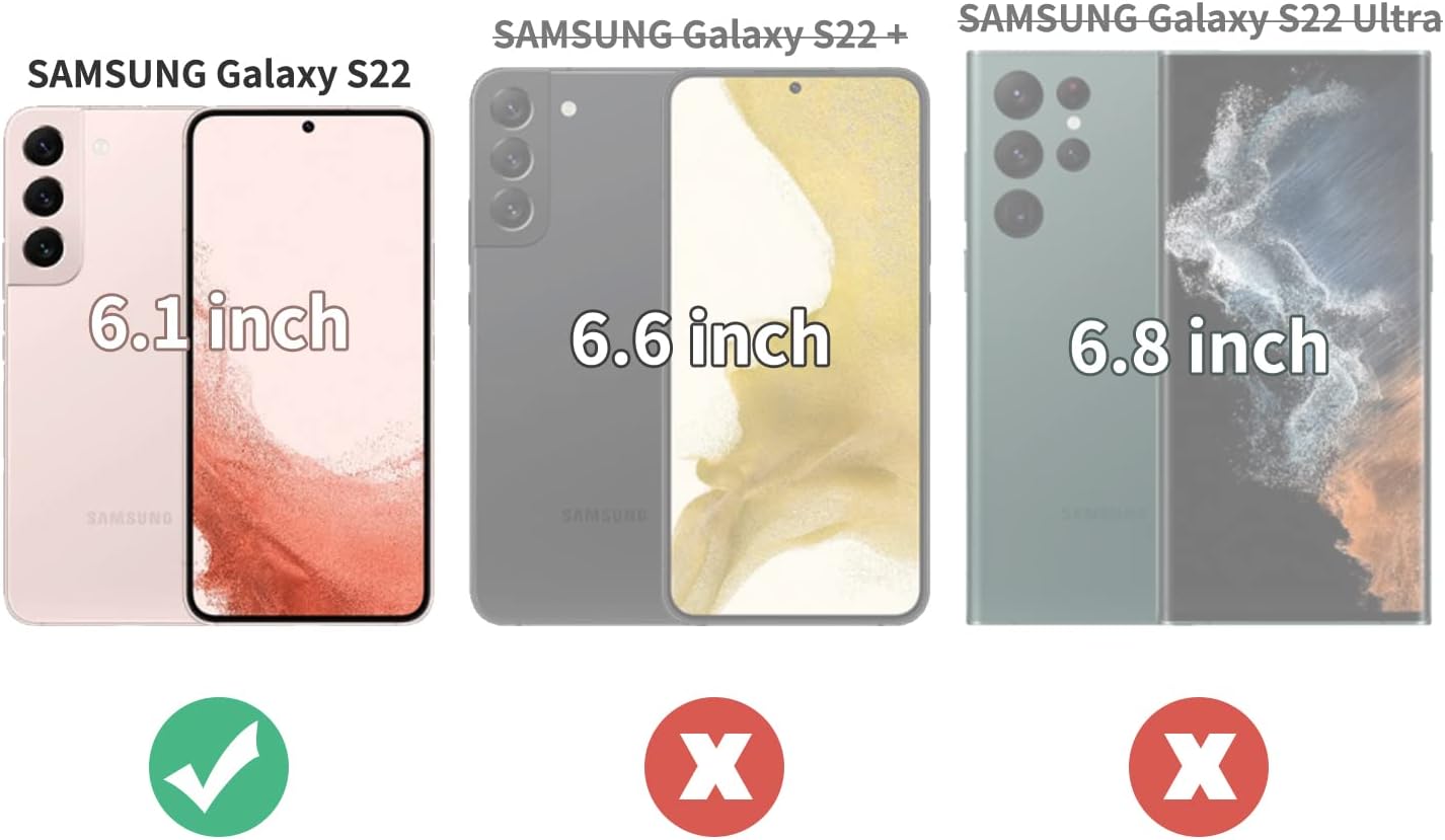 Tnarru Funda compatible con Samsung Galaxy S22, diseño de bandera estadounidense, parte trasera de policarbonato duro y lados de TPU suave, a prueba