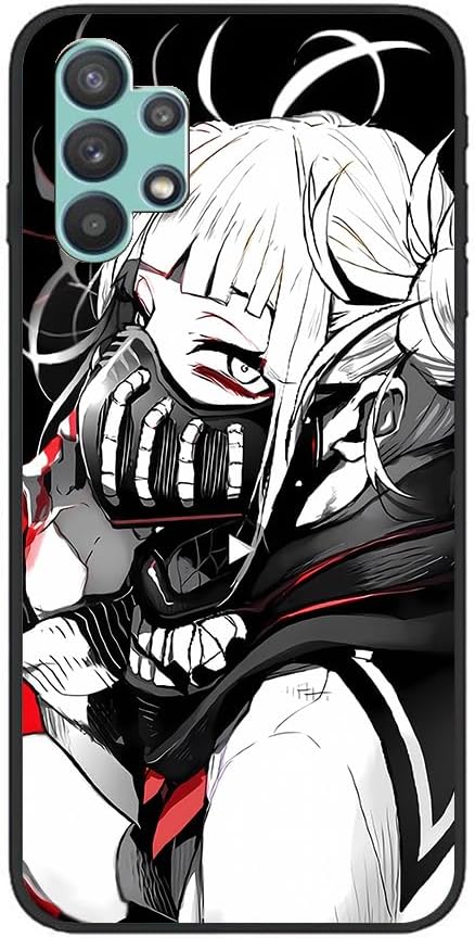 Carcasa protectora antideslizante mate de coque negro suave a prueba de golpes para Samsung Galaxy A32 5G Himiko Toga Anime Japón Role08